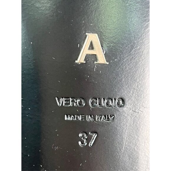 1017 Alyx 9SM Black Flat Sandals With Buckle Square Toe Vero Cuoio Womens - Picture 2 of 9